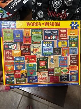 White Mountain Words of Wisdom 1000-Piece Jigsaw Puzzle - Colorful